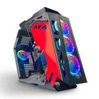 Dragos LK03 ARGB Black & Red 500W 80+ Rainbow Power Supply USB 3.0 Gaming Oyuncu Bilgisayar Kasası - 1